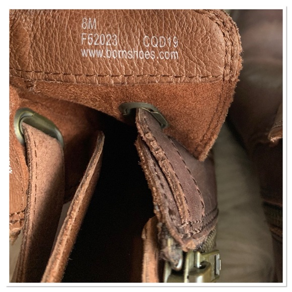 Born Sylvia Leather Ankle Boots Brown Size 8 - Picture 9 of 10